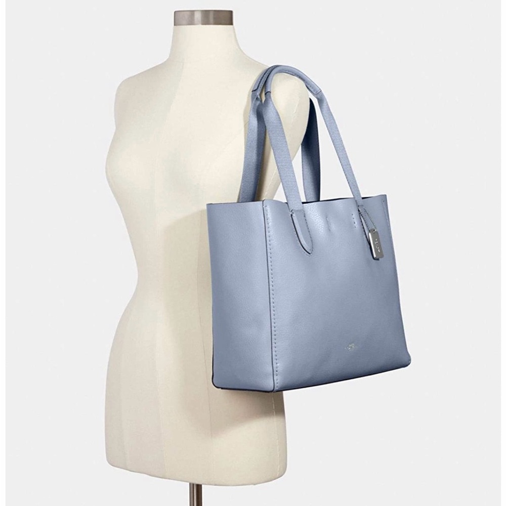 NWT Coach Derby Tote Soft Leather in Mist Blue